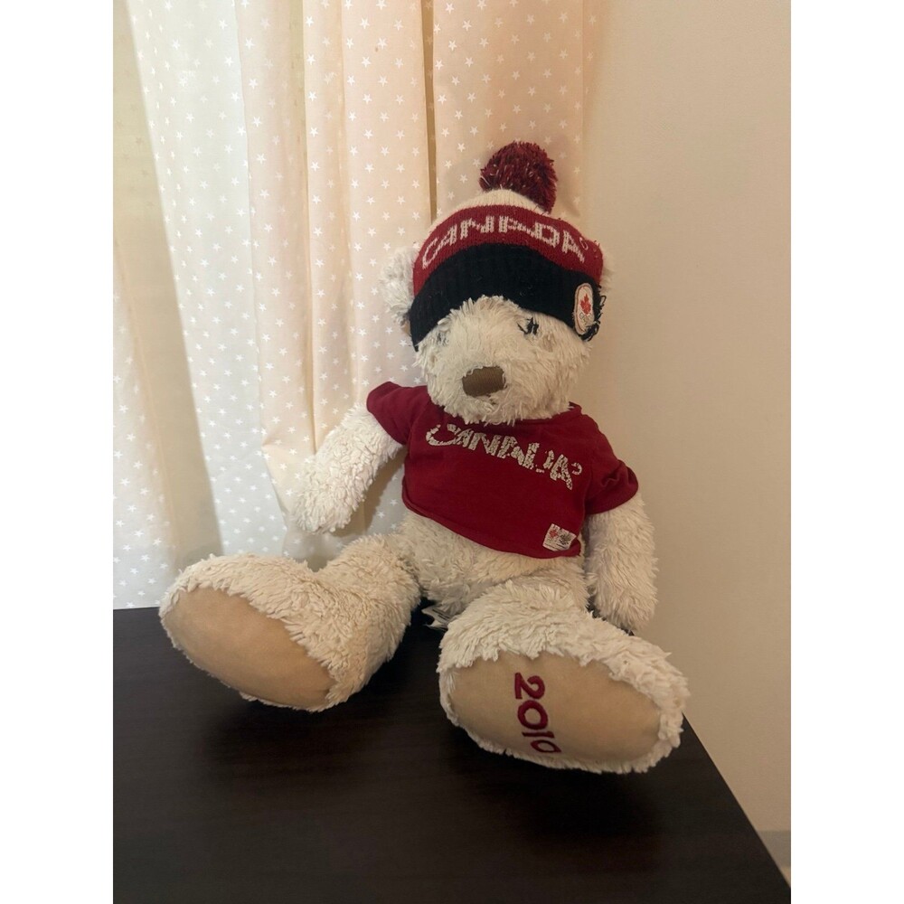 Hudson's Bay 2010 Canada Winter Olympic Bear Plush Teddy w shirt 17in